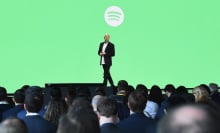 Founder and Chief Executive Officer of Spotify Daniel Ek speaks onstage during Spotify Investor Day at Spring Studios on March 15, 2018