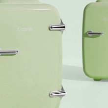 CAYNEL Mini Fridges on a green background.