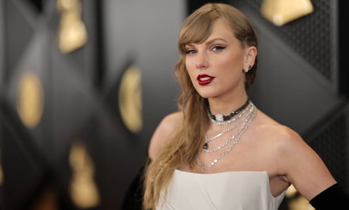 Taylor Swift attends the 66th GRAMMY Awards at Crypto.com Arena on February 04, 2024 in Los Angeles, California.