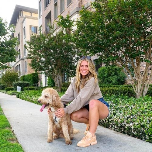 Maxie Haase with her dog