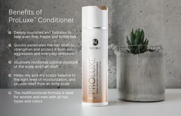 Benefits of ProLuxe Rebalancing Conditioner.