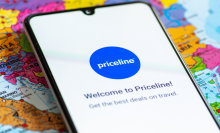 Priceline website on a mobile device 