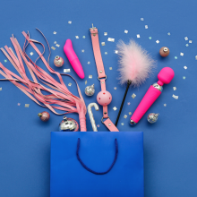 gift bag of sex toys 