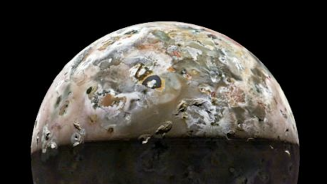 A new view of Io captured by NASA's Juno probe. 